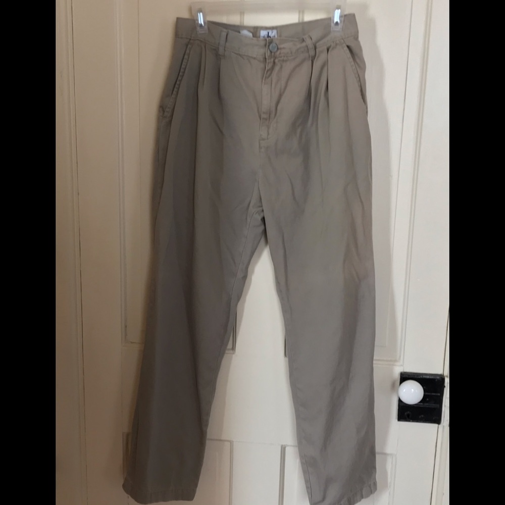 Calvin Klein pleated khakis. Style no. 50CB276